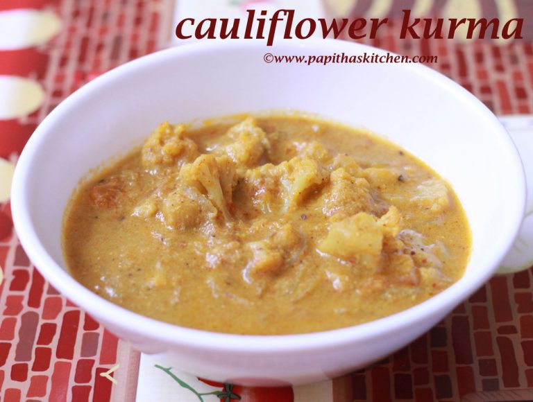Cauliflower Kurma Recipe Saravana Bhavan Style Papitha's Kitchen