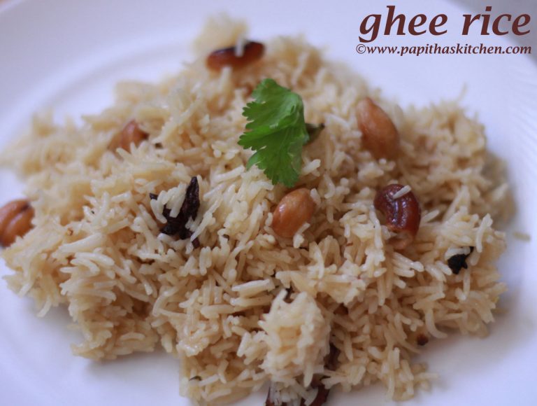 South Indian Ghee Rice Recipe Papitha's Kitchen