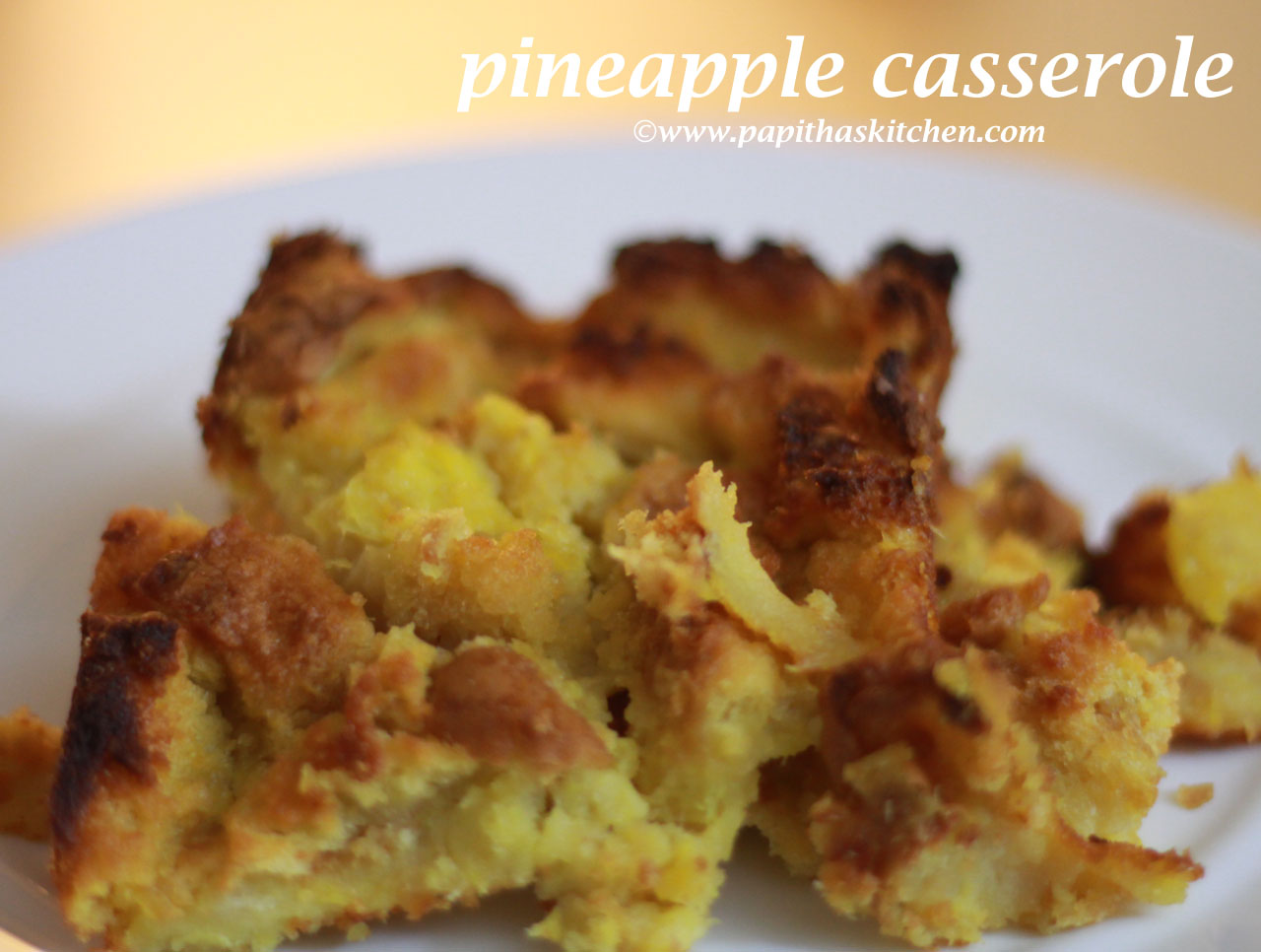 Baked Pineapple Casserole Recipe with Bread Papitha's Kitchen
